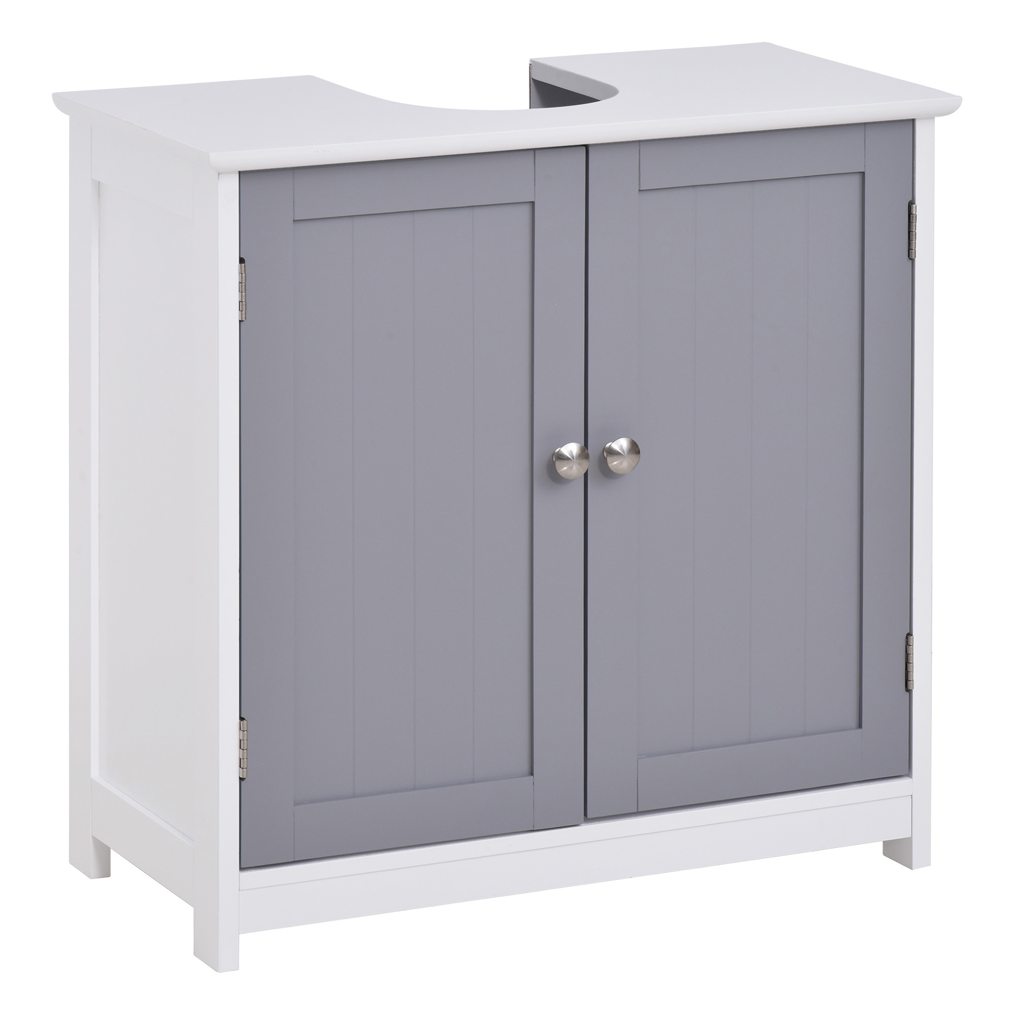 TEMU HOMCOM Kleankin Mueble de Baño Lavabo - Armario con y Estante - 60L x 30A x 60H cm - Madera