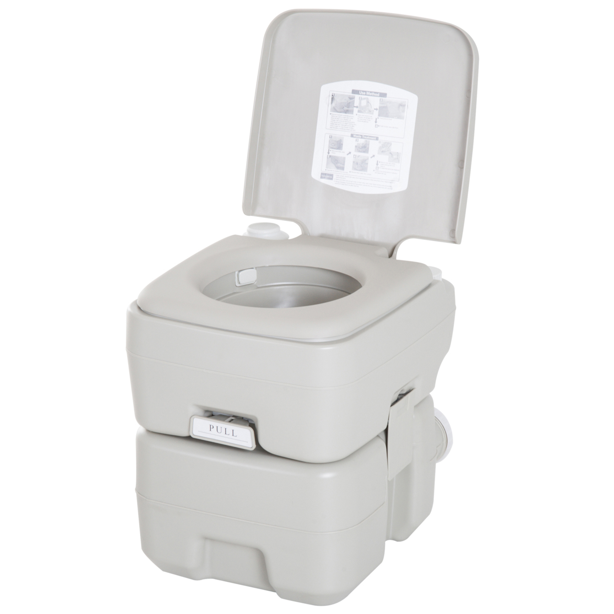 Image of Portable Chemical Toilet Mobile Bathroom Wc 20l With Removable Waste Tank And Water Tank For Camping Travel Seniors Boat With Load 147 Kg 41.5x36.5x42 Cm Hdpe