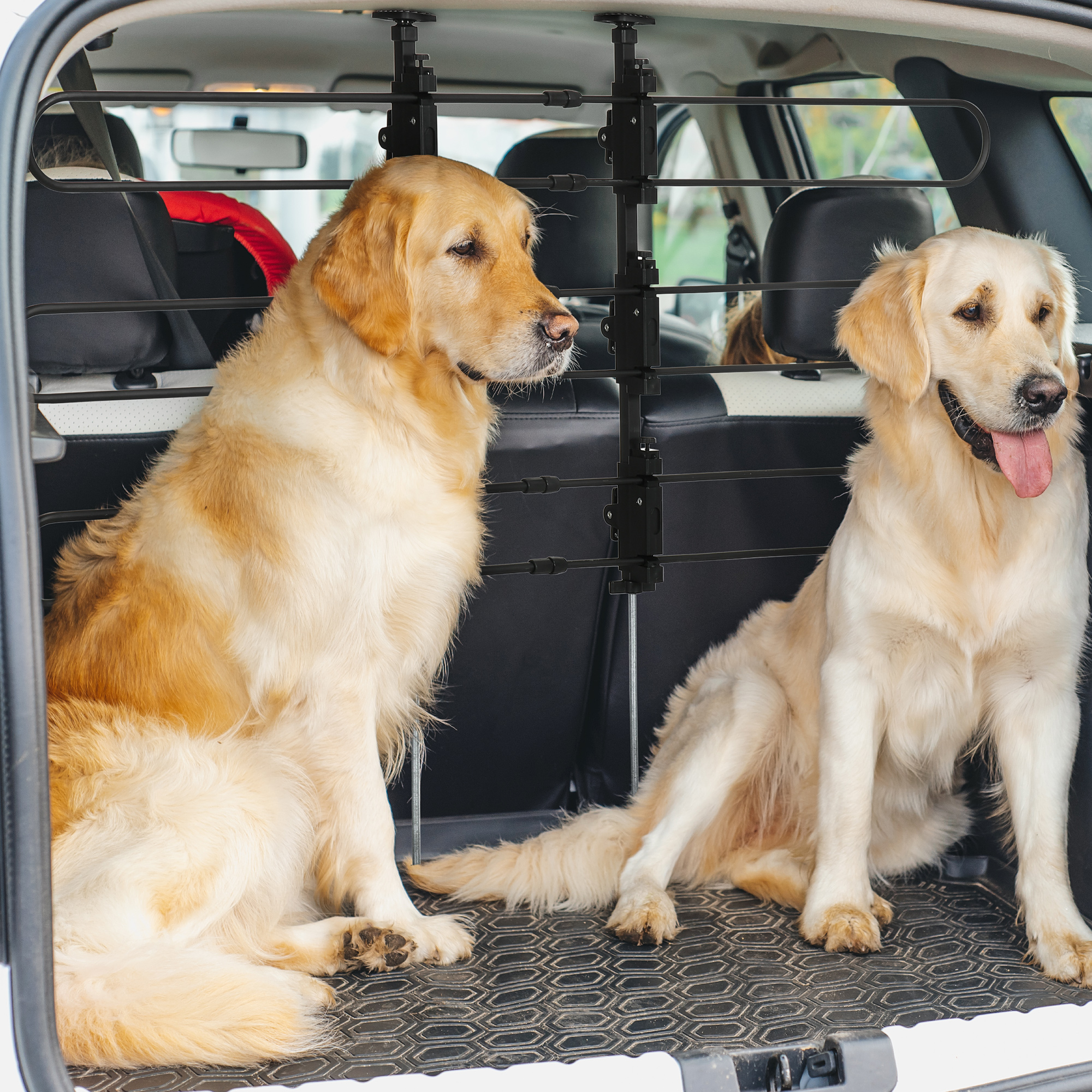 Pawhut Dog Gate Car, Adjustable Divider For Dogs, Universal Trunk , Car Divider, Trunk Grid, Steel, 89-150 X 76-124 Cm