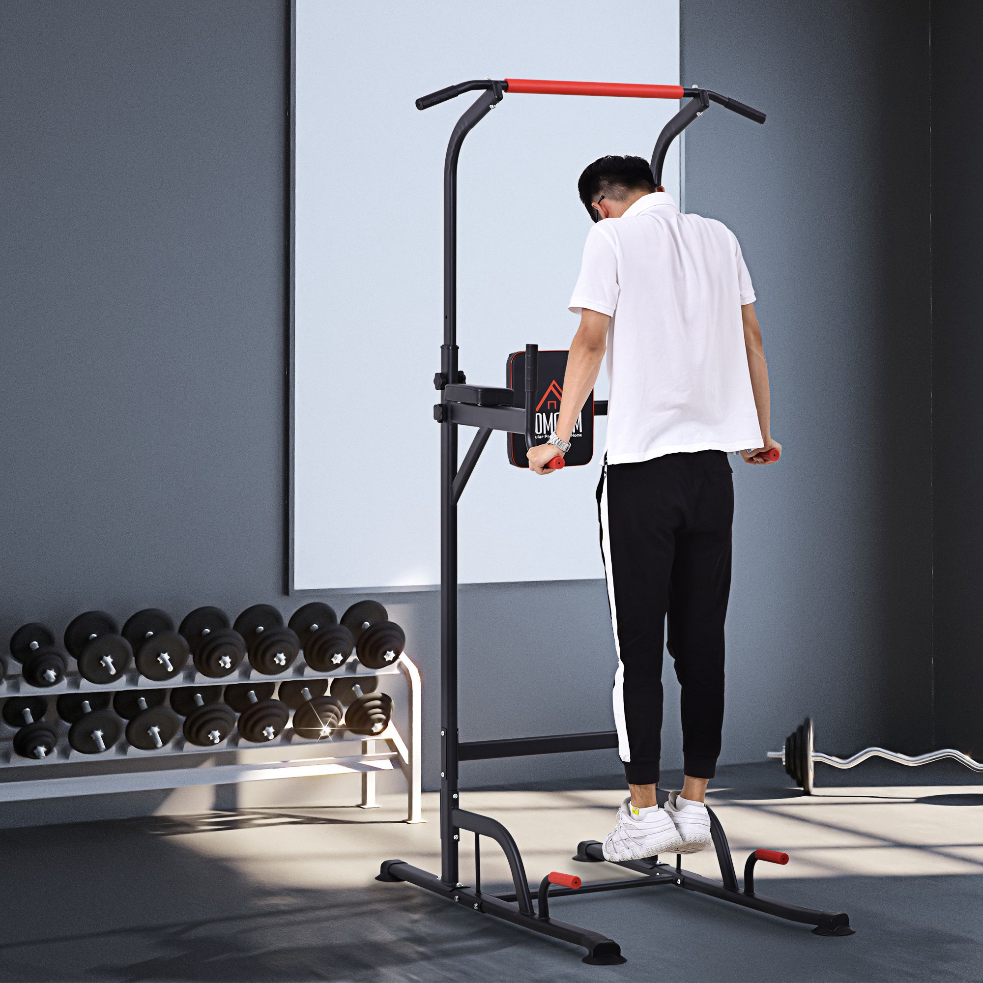 TEMU Power With Dip Stand, Pull Up Bar Home Office Gym Training Workout Equipment