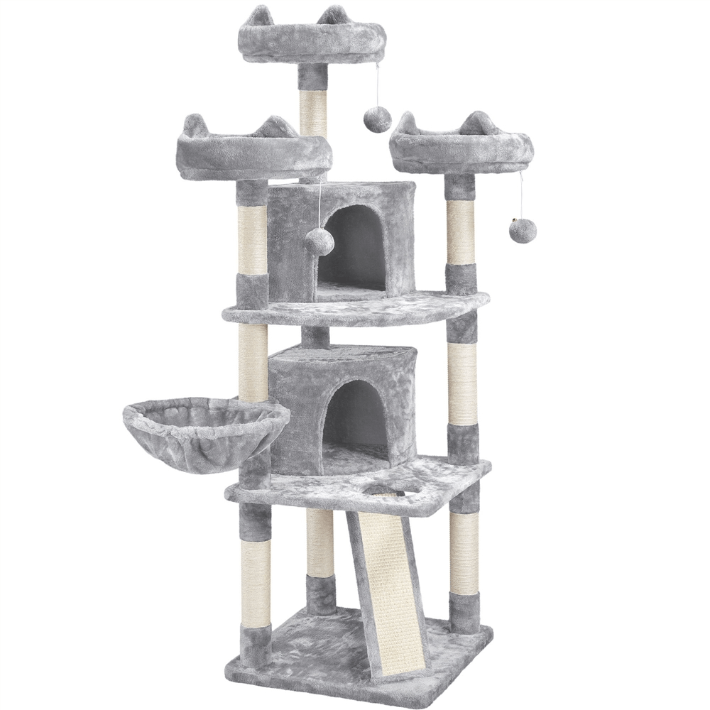 

Cat Scratching Post Cat Tree For Cats 174 Cm Cat Tree 2 Cat Caves And 3 Viewing Decks