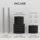adjustable weights dumbbells set dumbbell hand weights for home office fitness lifting training black