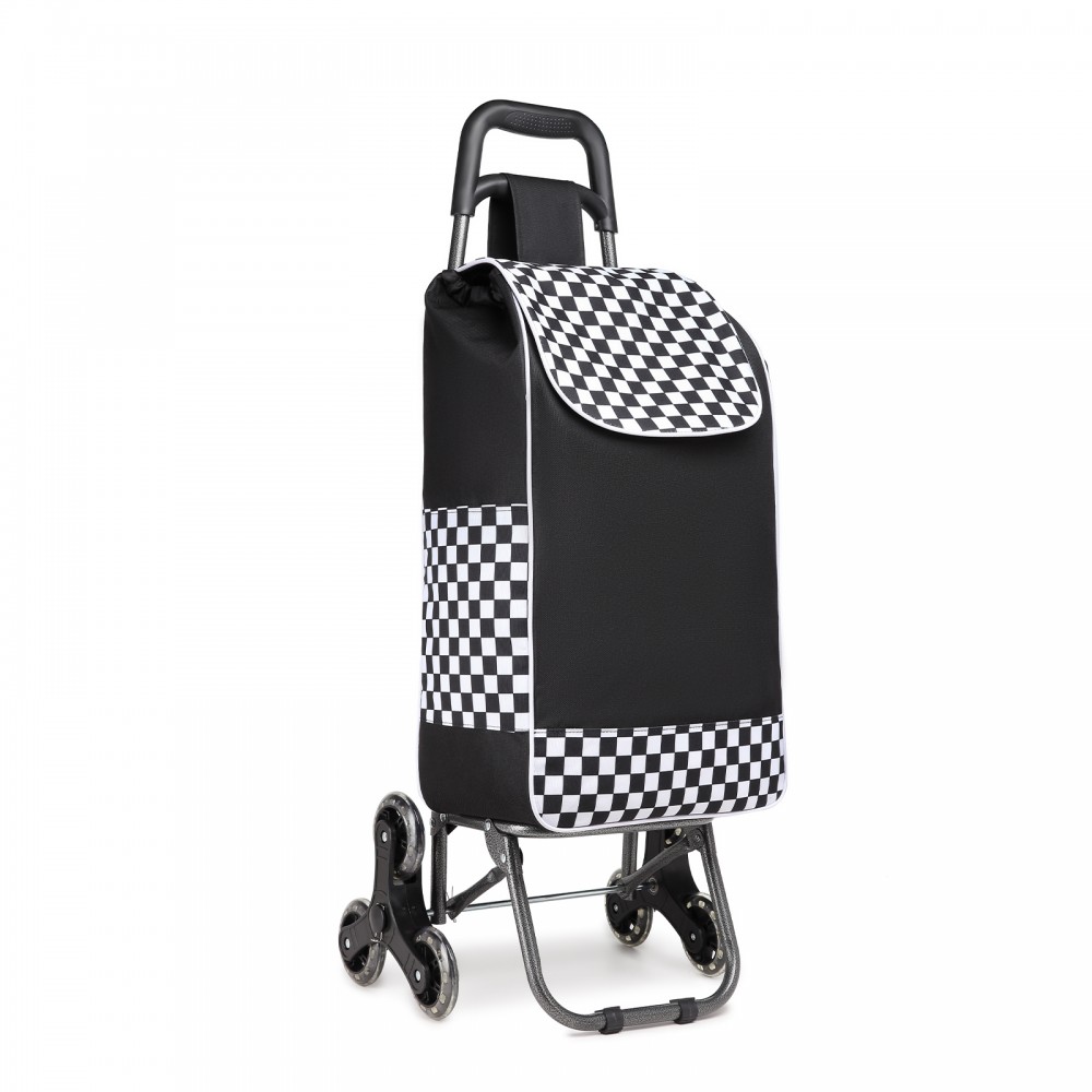 TEMU Folding Shopping Trolley Lightweight 2 In 1 Shopping Cart With 6 Large Noiseless Wheels Detachable Stair Climbing Cart For Groceries