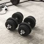 adjustable weights dumbbells set dumbbell hand weights for home office fitness lifting training black