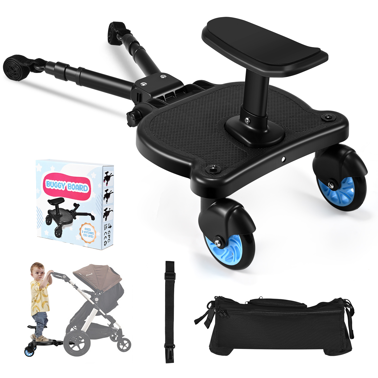 

With Seat, Running Board For Stroller Universal, For All Strollers