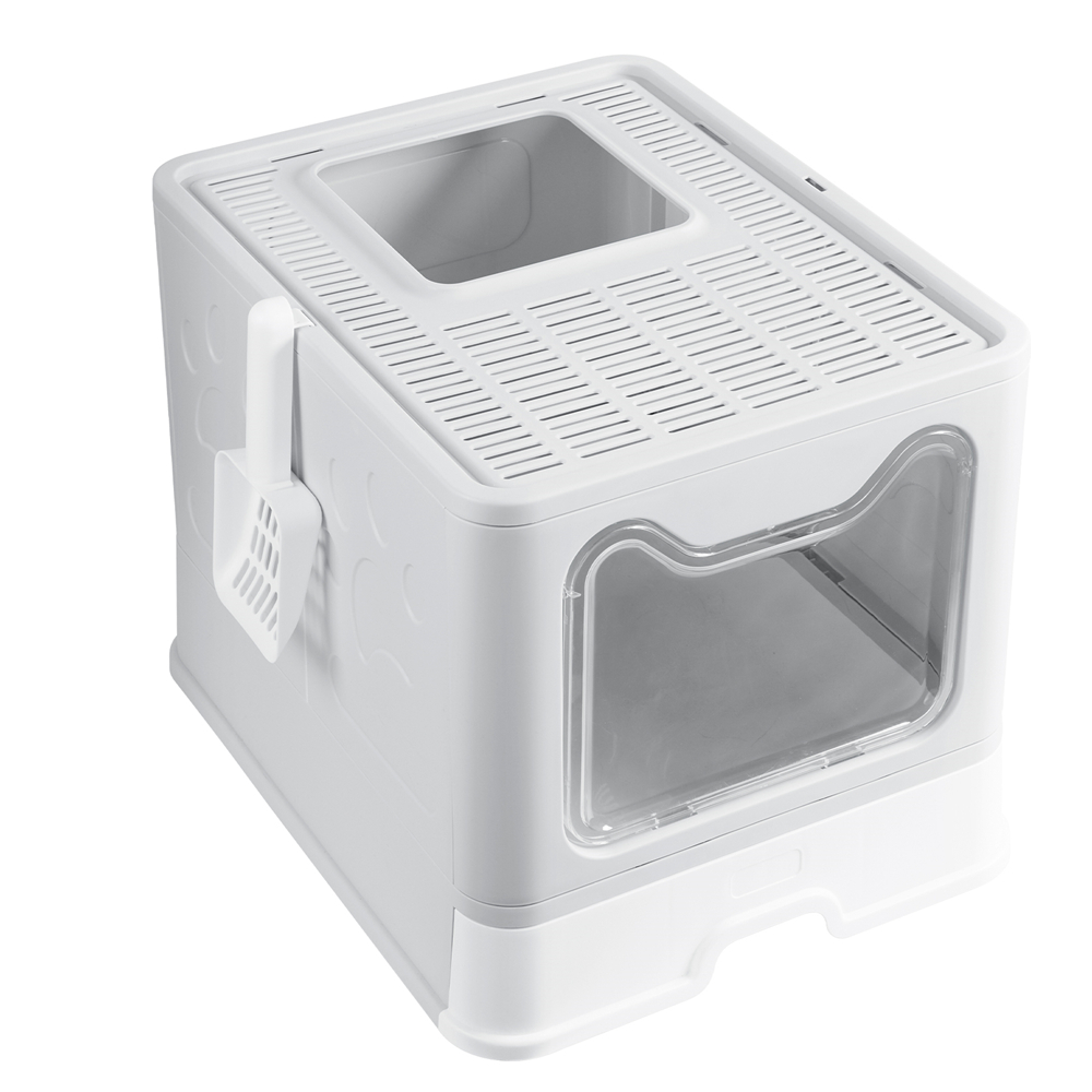 Image of Fully Enclosed Cat Litter Box, Anti-splashing Easy To Clean Covered For Cats Up To 10kg