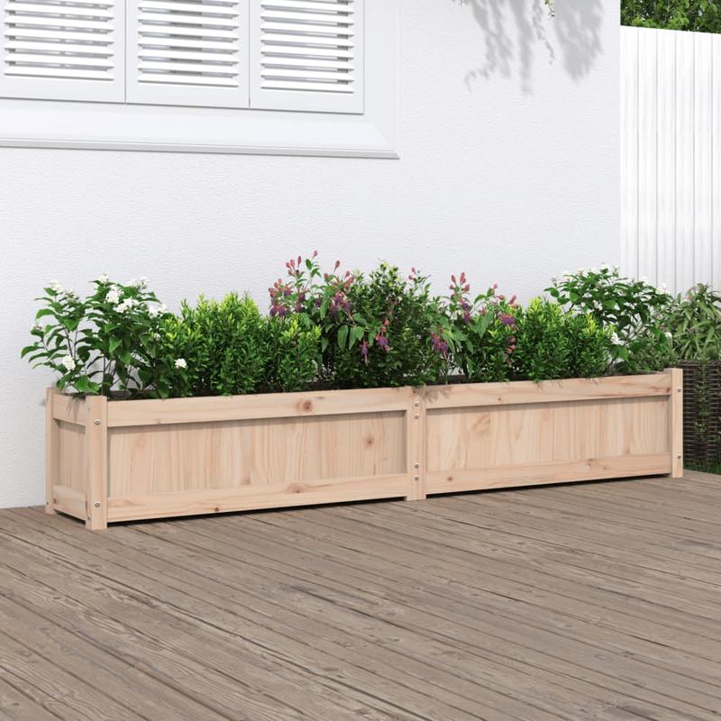 

Garden Planter 180x31x31 Cm In Solid Pine Wood