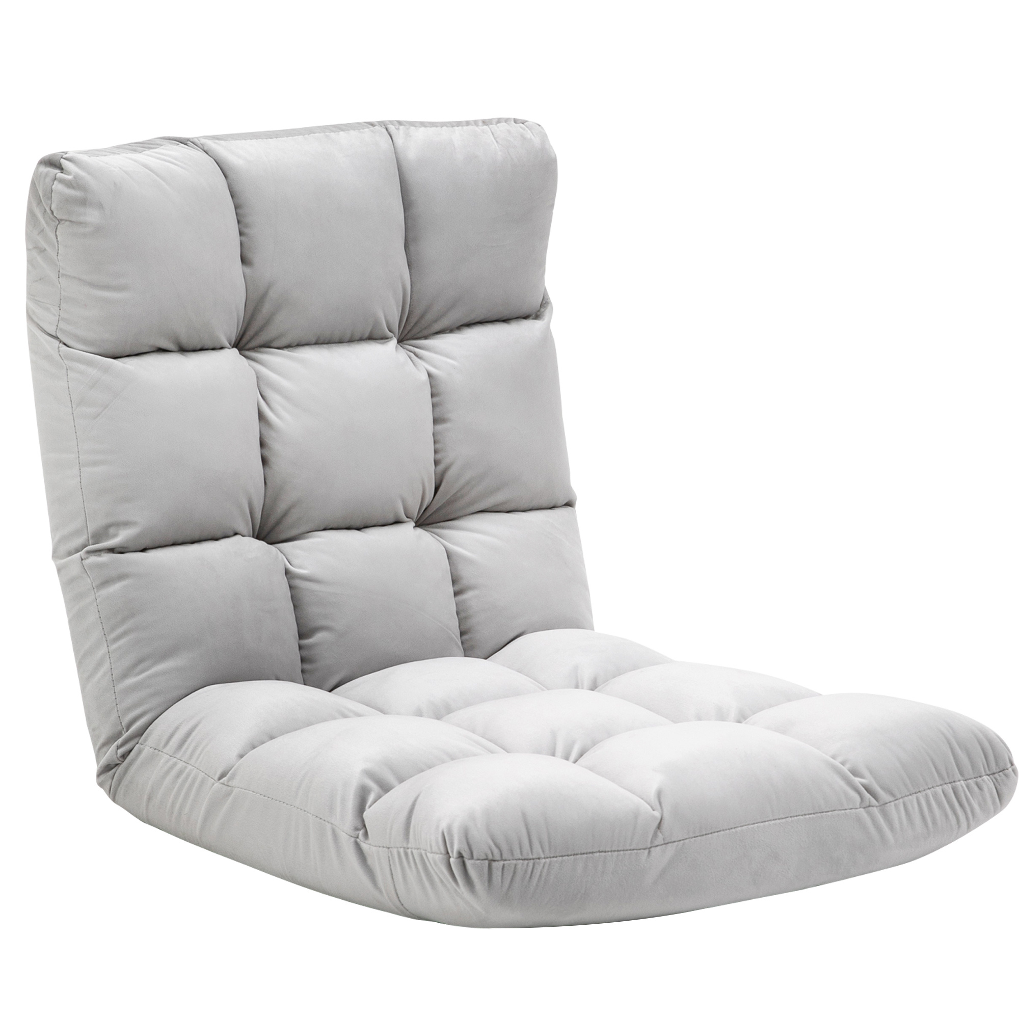 TEMU HOMCOM Fauteuil Convertible Fauteuil Grand Confort Inclinaison Multipositions 90-180 Flanelle Polyester capitonné