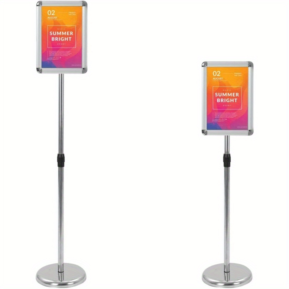 Information Stand A4 Height-adjustable Iron Information Stand Poster Stand Presentation Stand Advertising Stand For Portrait And Landscape Format