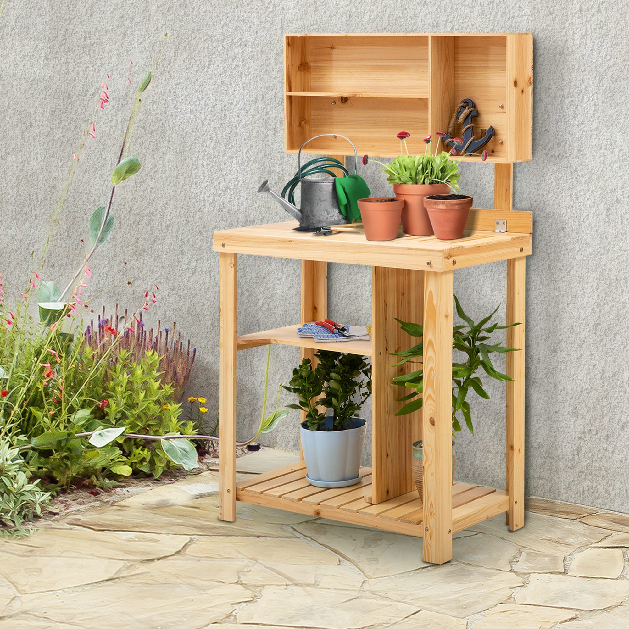 pflanztisch gartenarbeitstisch garten balkon terrasse
