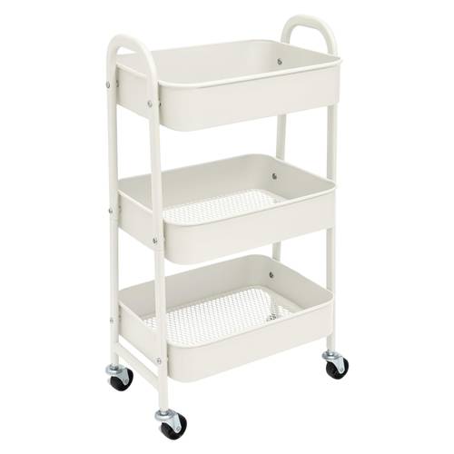 imagen del artículo estantera metlica modular de almacenaje: organizacin verstil para espacios y - acero galvanizado + 4 s mdf, 70 x 39 x - 100kg por estanteria cesta cesto o multiuso de 3 pisos ( fruta-001)