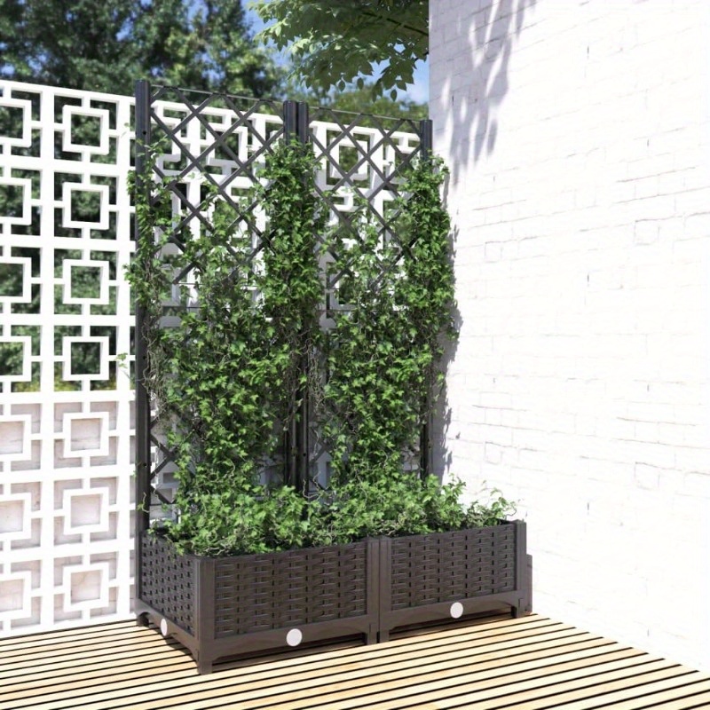 

Planter With Trellis Black 80x40x121, 5 Cm