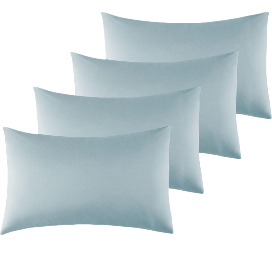 

Set Of 4 Microfiber Polyester Pillowcases - Envelope Closure Without Zipper, Soft And Breathable, Machine Washable, In Colors