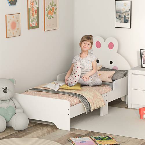 toddler bed frame rabbit themed kids room furniture for 3 6 years 143 x 74 x 75cm