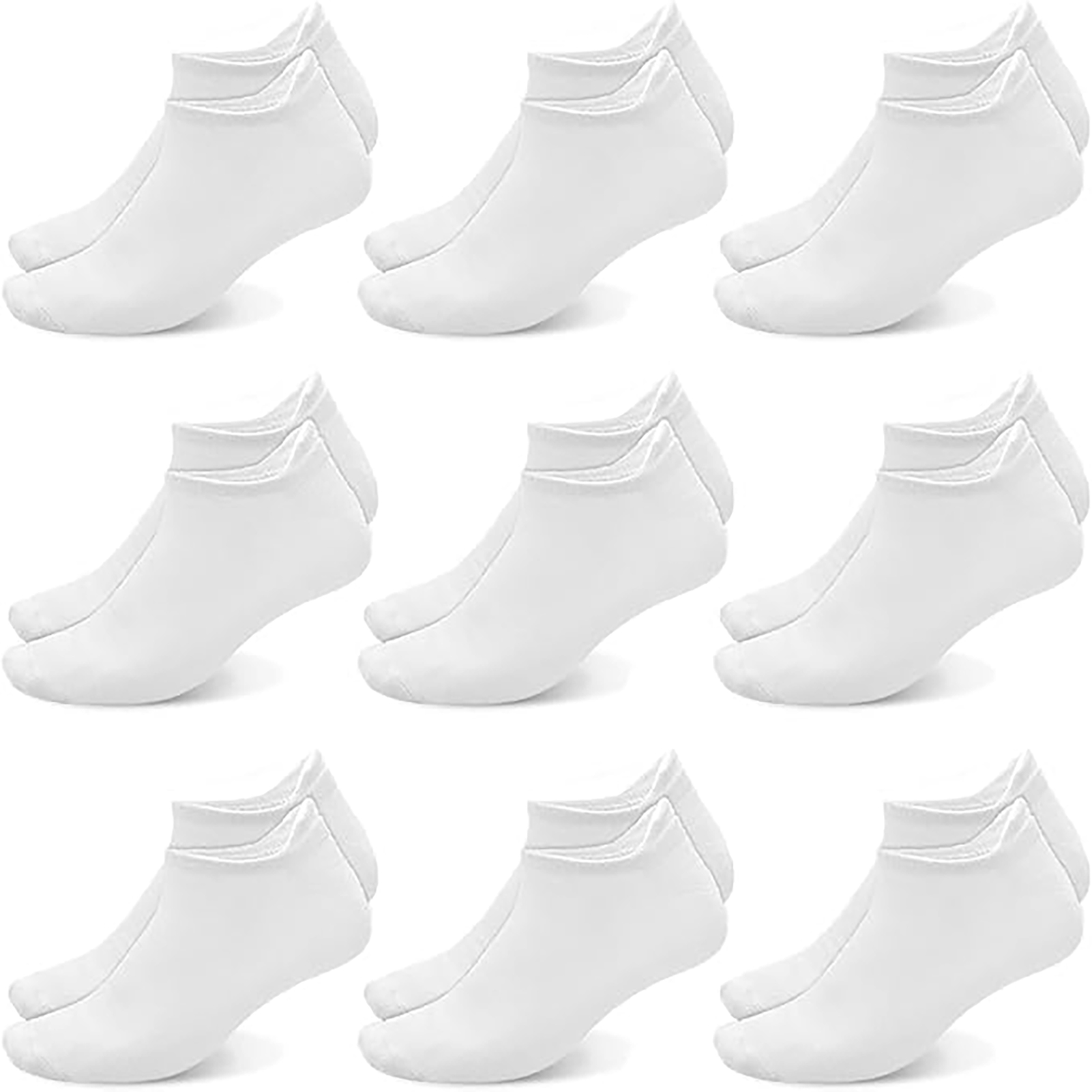 

Poligono Socks Men And Women 9 Pairs, Short Socks In Anti-bladder Cotton, Breathable And Soft Invisible Socks, Sport And Fitness