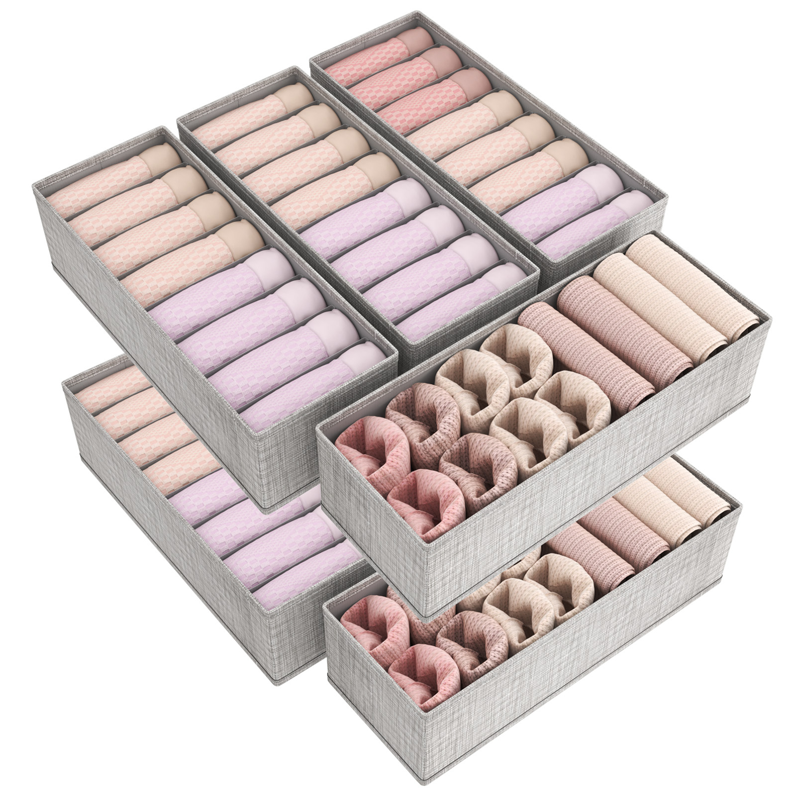 Image of 8-pack Hemnes, Organizer System For Nursing Supplies, Socks, Bra, Underwear, Double Organizer For Dresser, Changing Table, Closet Organizer, Drawers