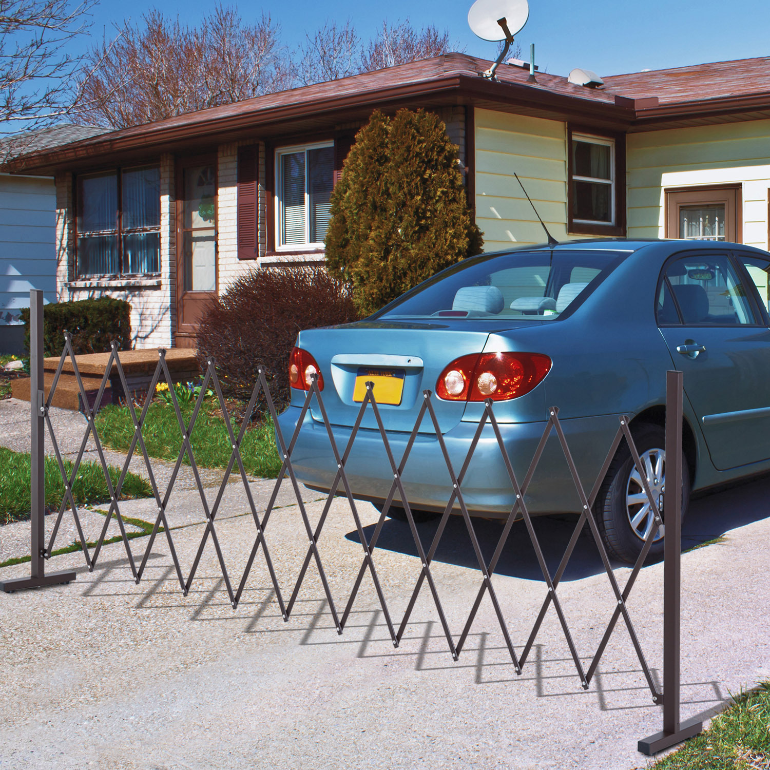 Scissor Grid Barrier Retractable Scissor Barrier 35-300cm Garden Aluminum