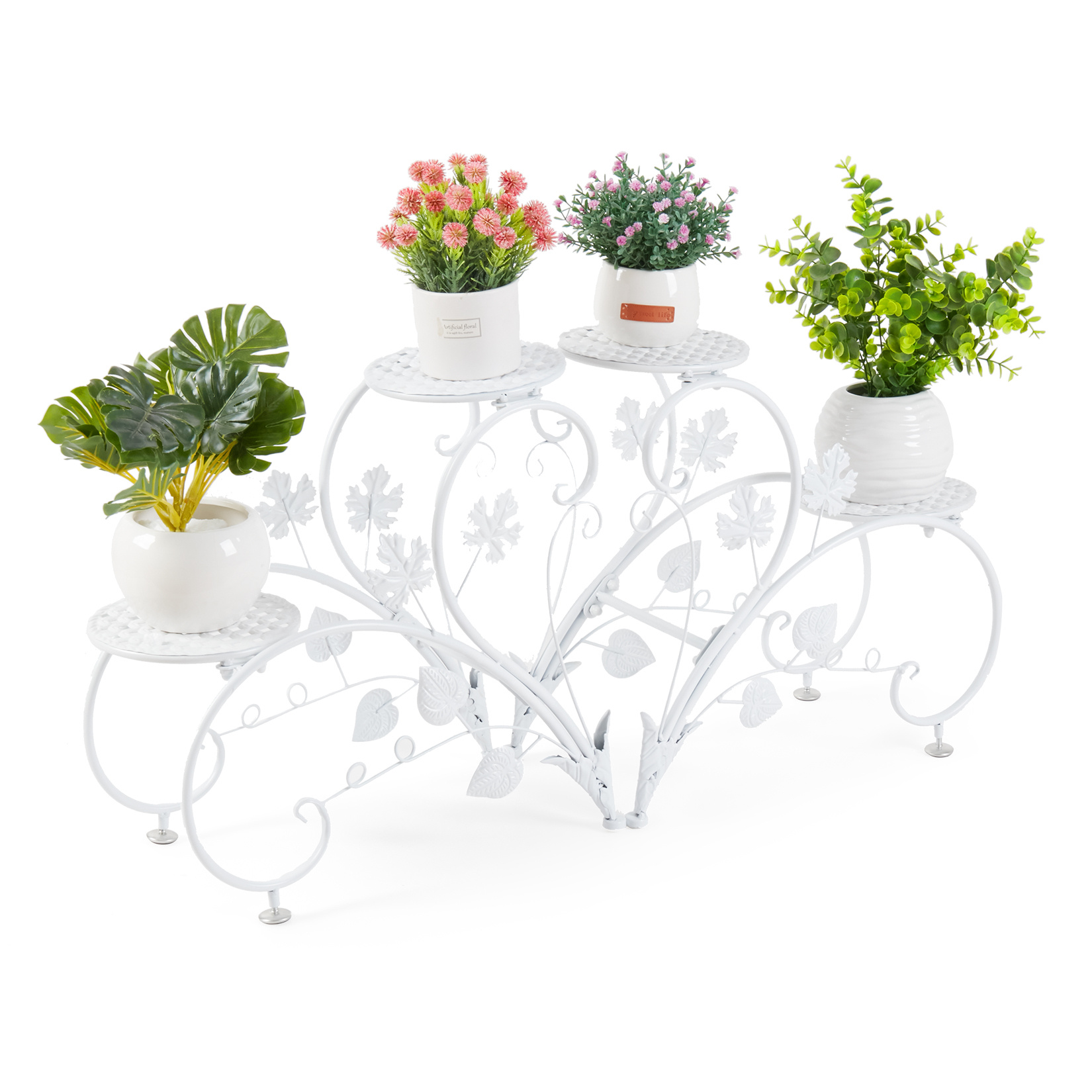 

Heavy Duty Plant Stand Flower Stand Rustproof Flower Shelf Planter Rack Balcony & Indoor Greenery Display