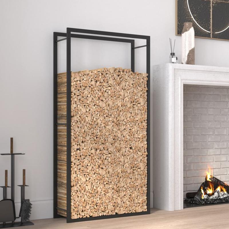 

Firewood Rack Matt Black 80x28x154 Cm Steel