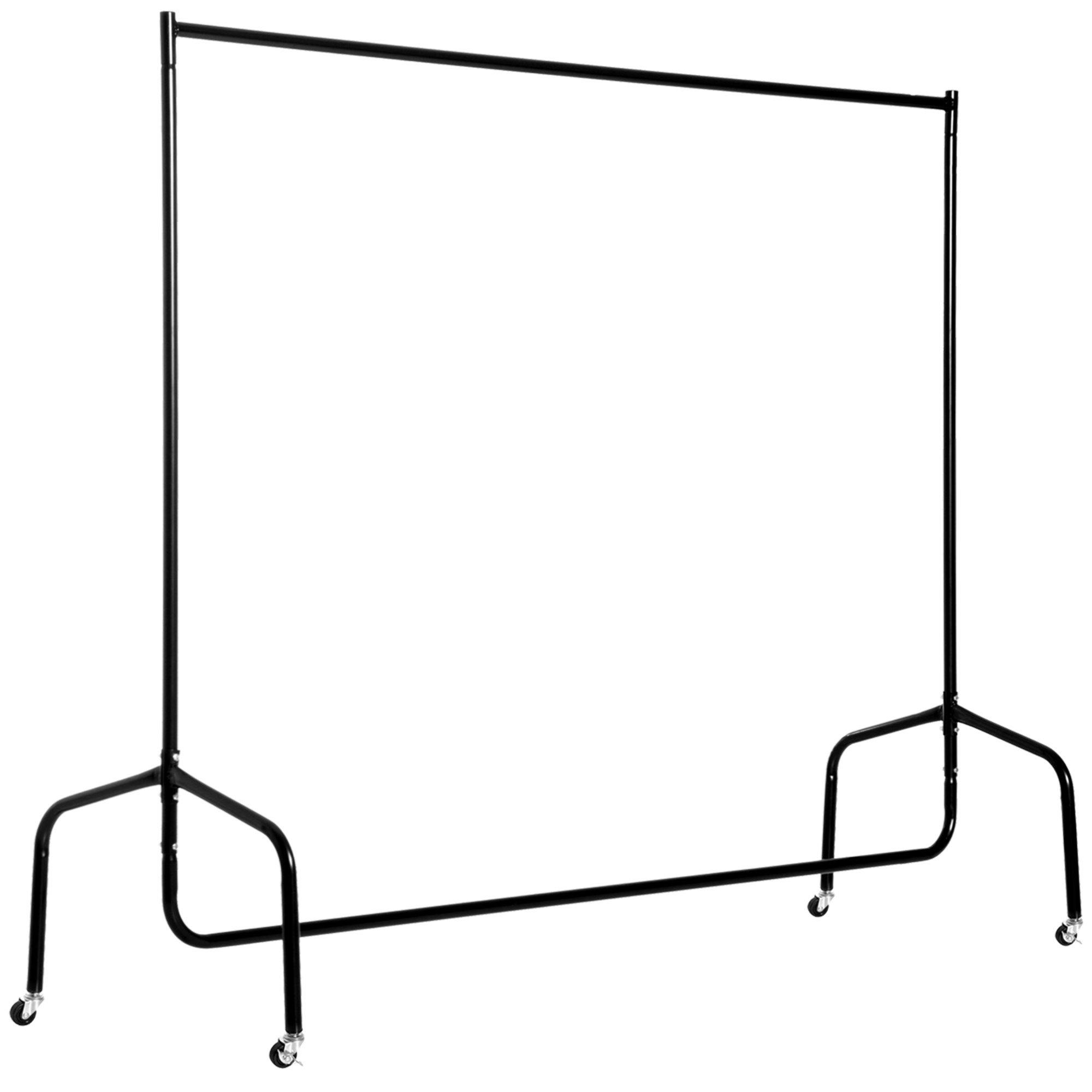 TEMU Perchero con ruedas de HOMCOM Percha para ropa Barra sólida para ropa Perchero para abrigos Capacidad de carga 140 kg 180 x 60 x 170 cm Acero