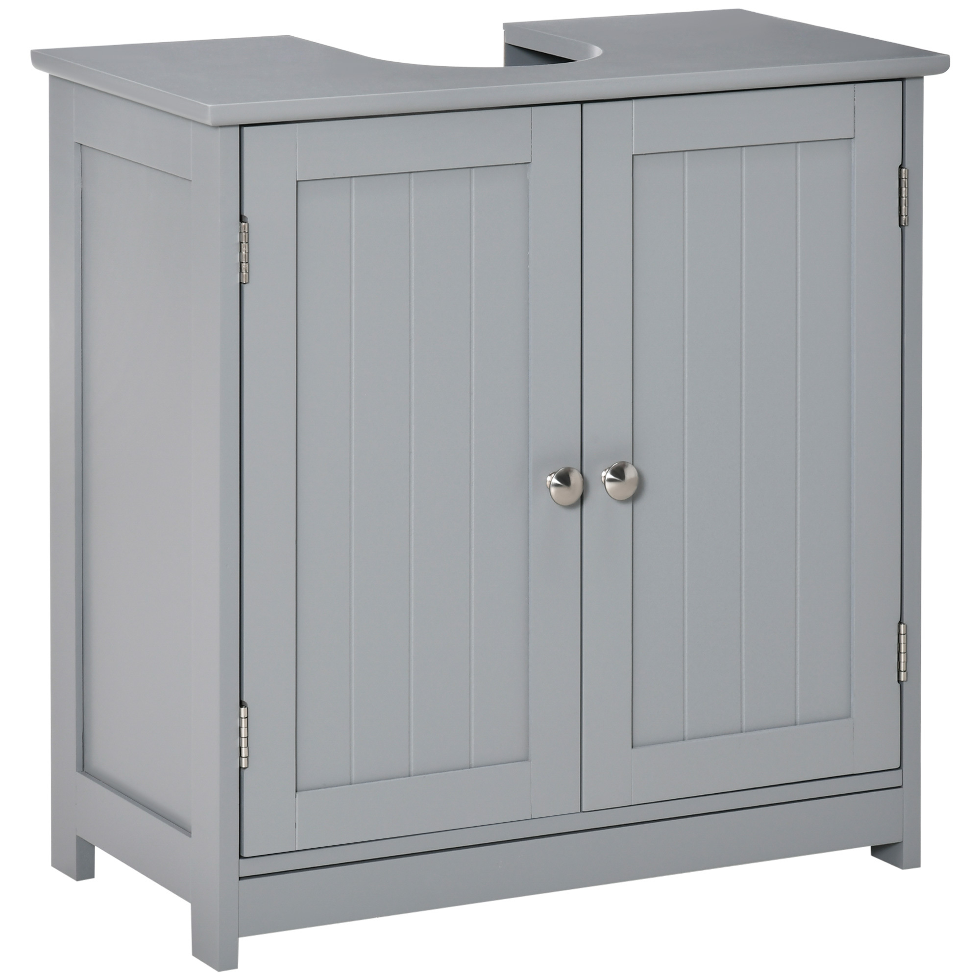 TEMU HOMCOM kleankin Meuble salle de bain sous lavabo - meuble sous-vasque - placard 2 portes avec étagère - dim. 60L x 30l x 60H cm - en bois