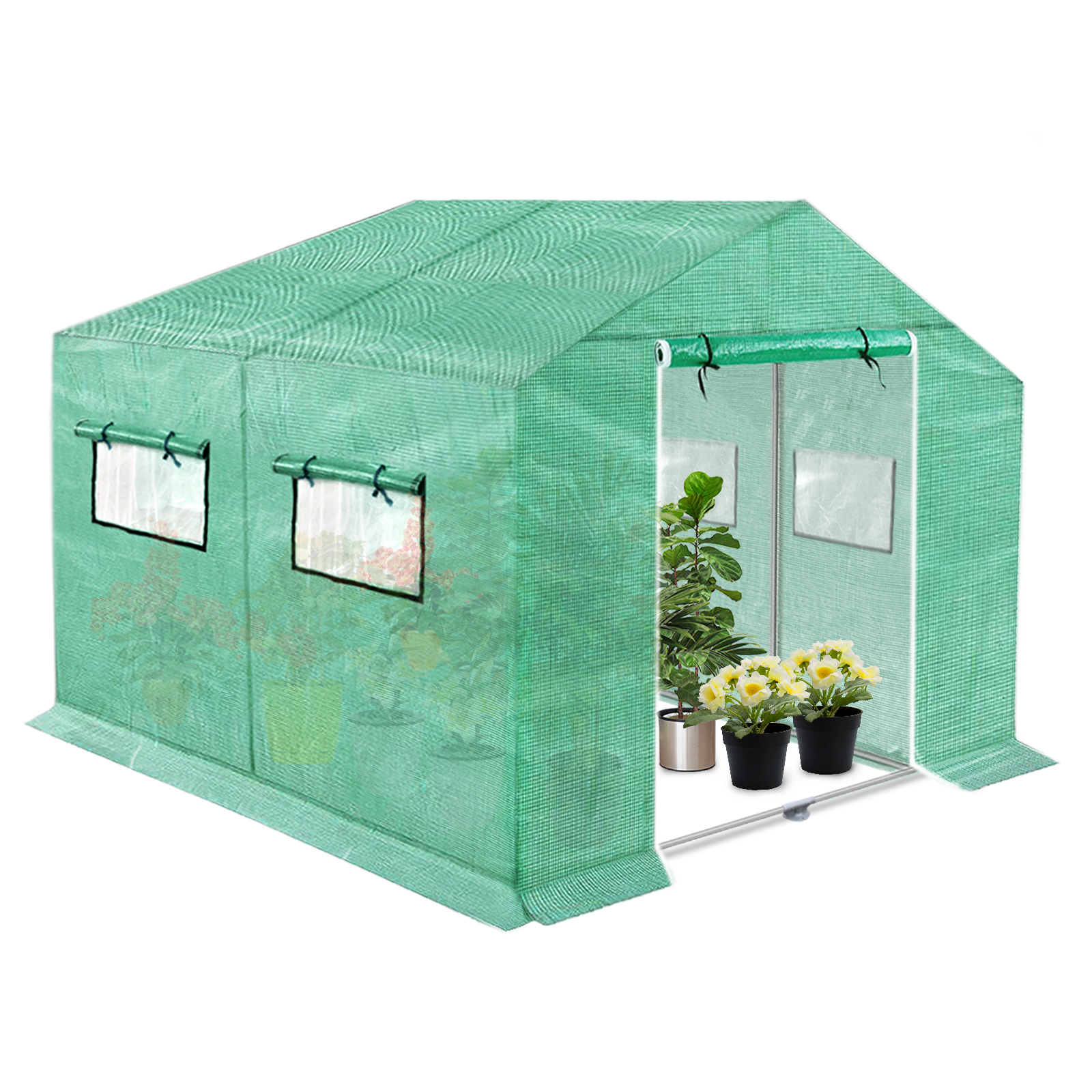 

Garden Greenhouses Greenhouse Tomato Greenhouse Polytunnel Greenhouse Foil Tent Cold Frame Vegetable Garden House With Window For Garden Plant Green