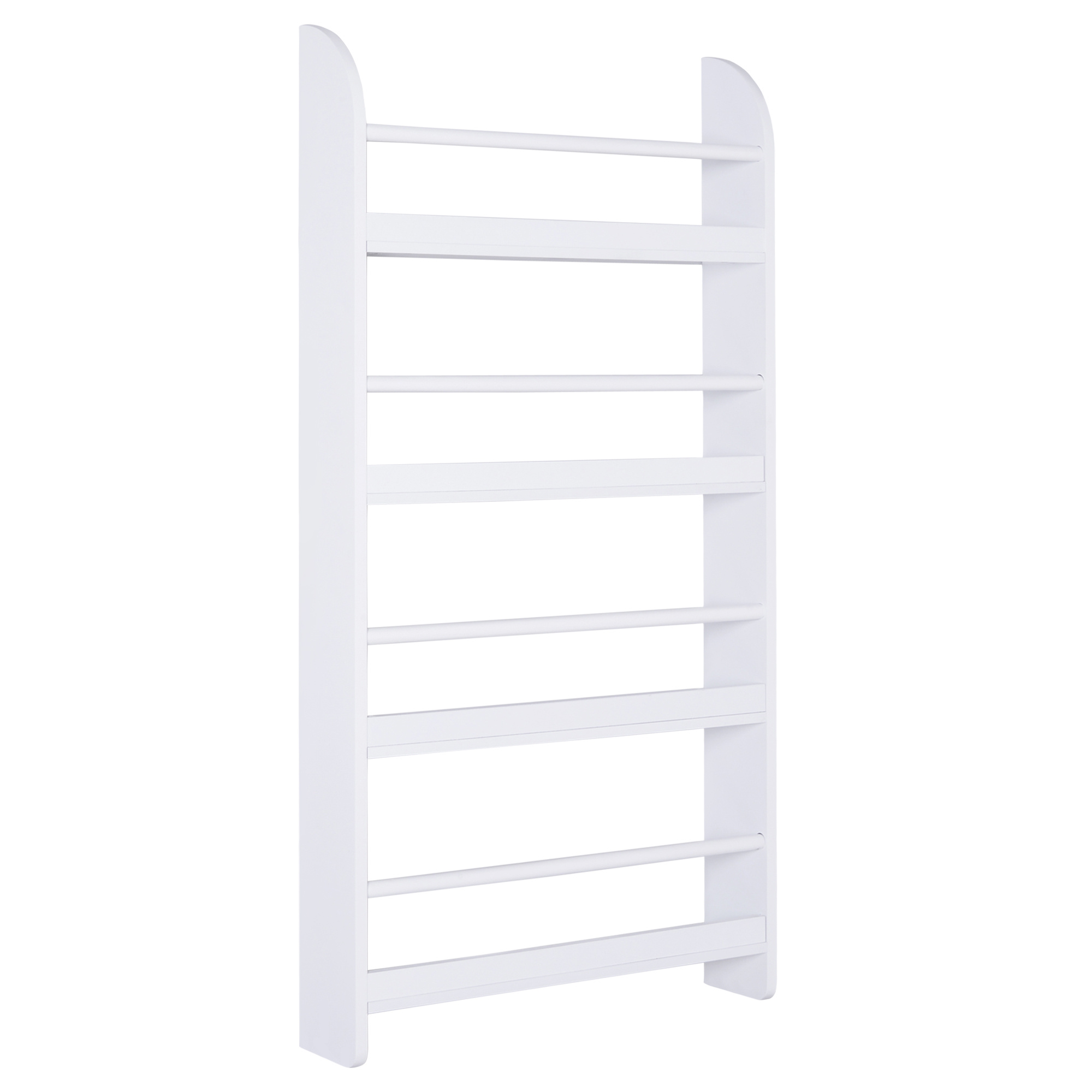 TEMU HOMCOM Estanteria de Pared de Libros con 4 Estantes Infantil para Hogar Oficina Carga 30kg 59x12x113cm