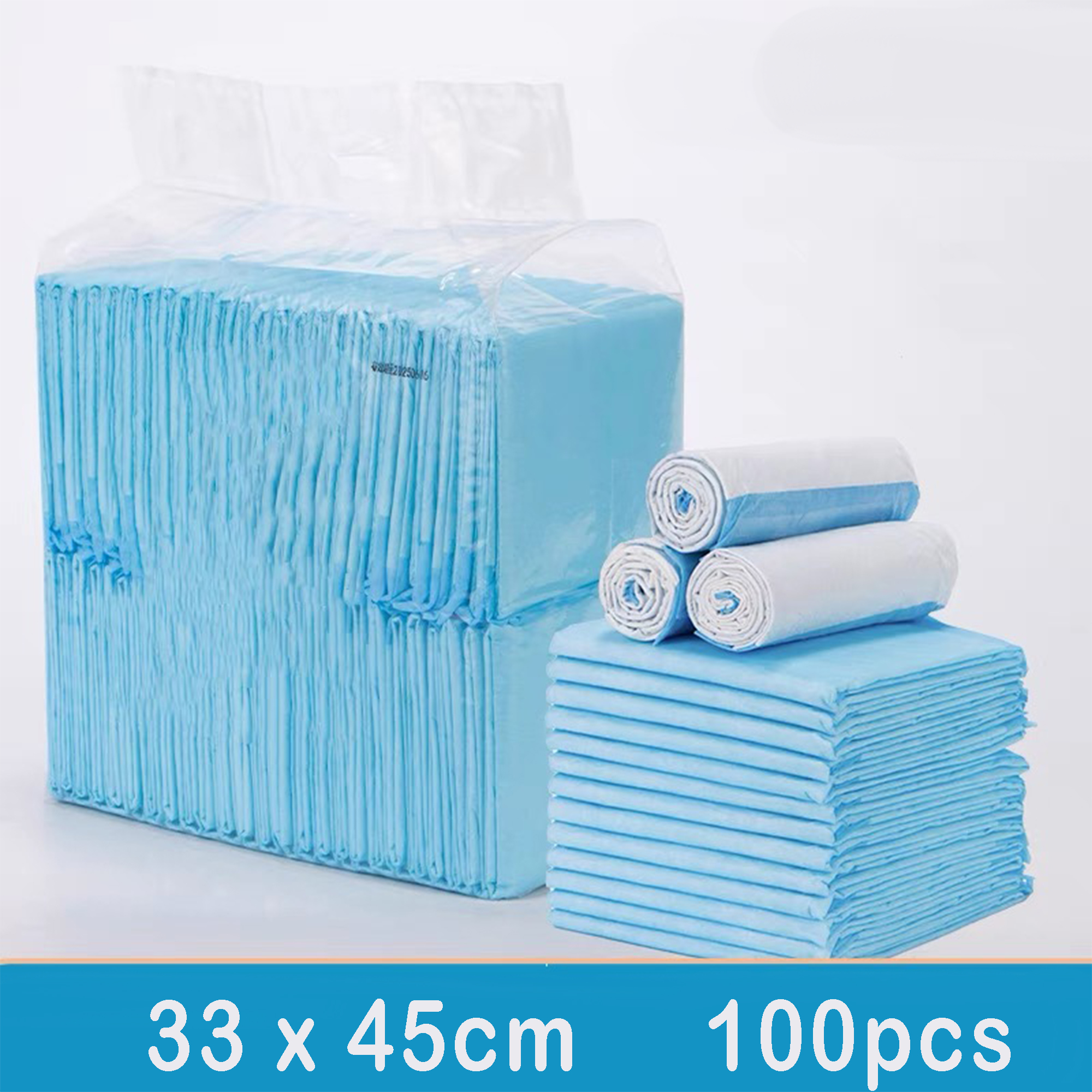100pcs Small Puppy Training Trainer Train Pads Toilet Pee Wee Poo Dog Pet Mats 45x33cm (17.7x13in)