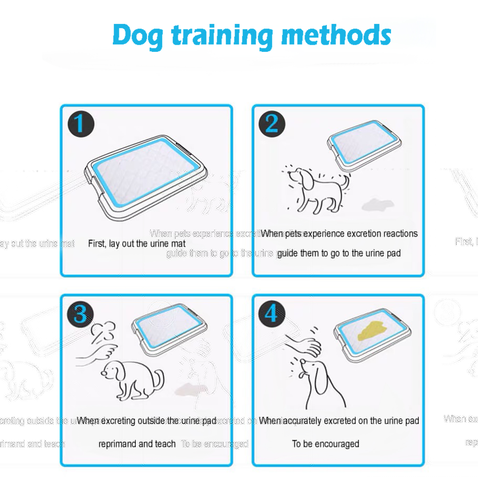 100pcs Small Puppy Training Trainer Train Pads Toilet Pee Wee Poo Dog Pet Mats 45x33cm (17.7x13in)