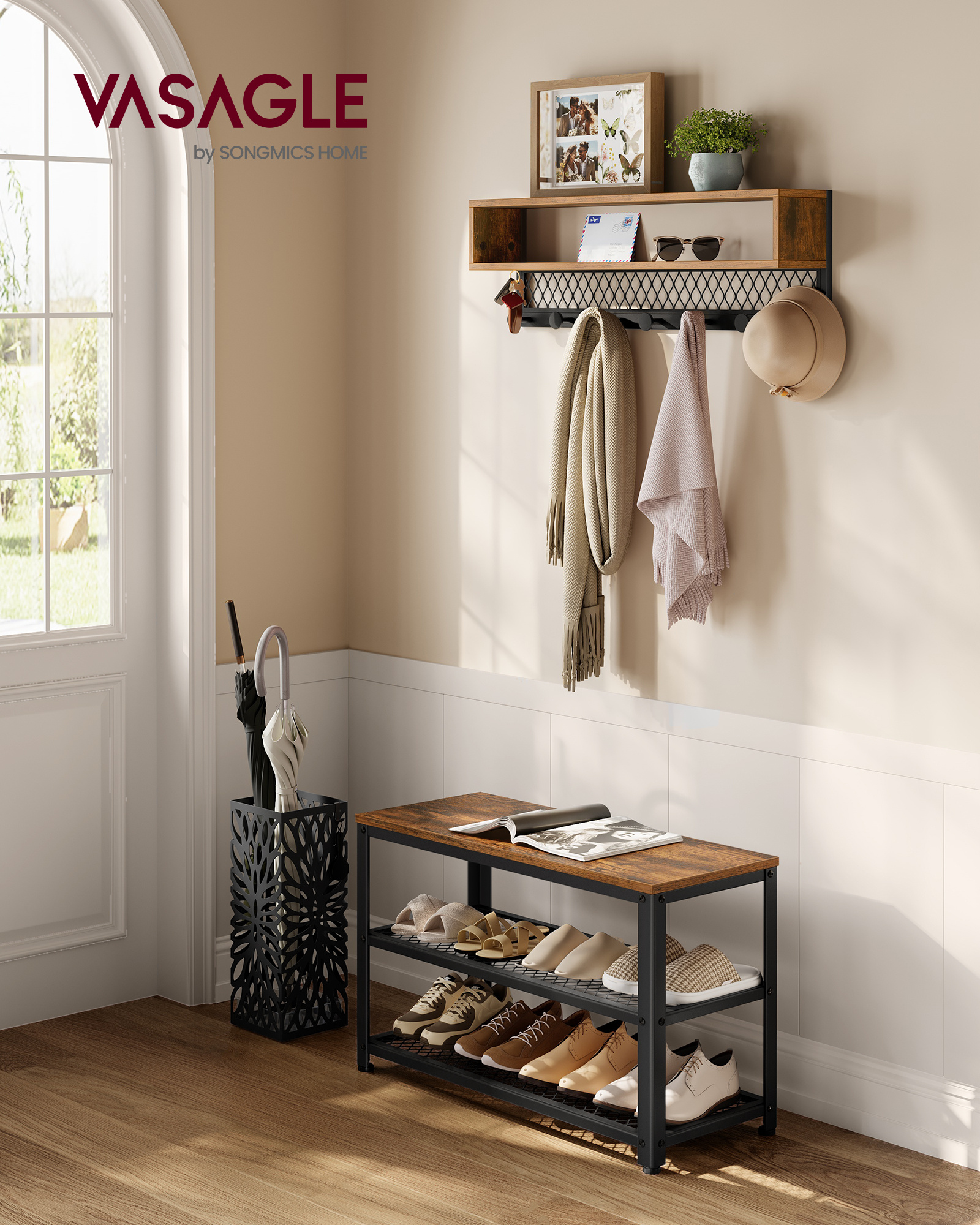 Coat Rack Perchero Mueble Entrada Perchero Con Zapatero Perchero