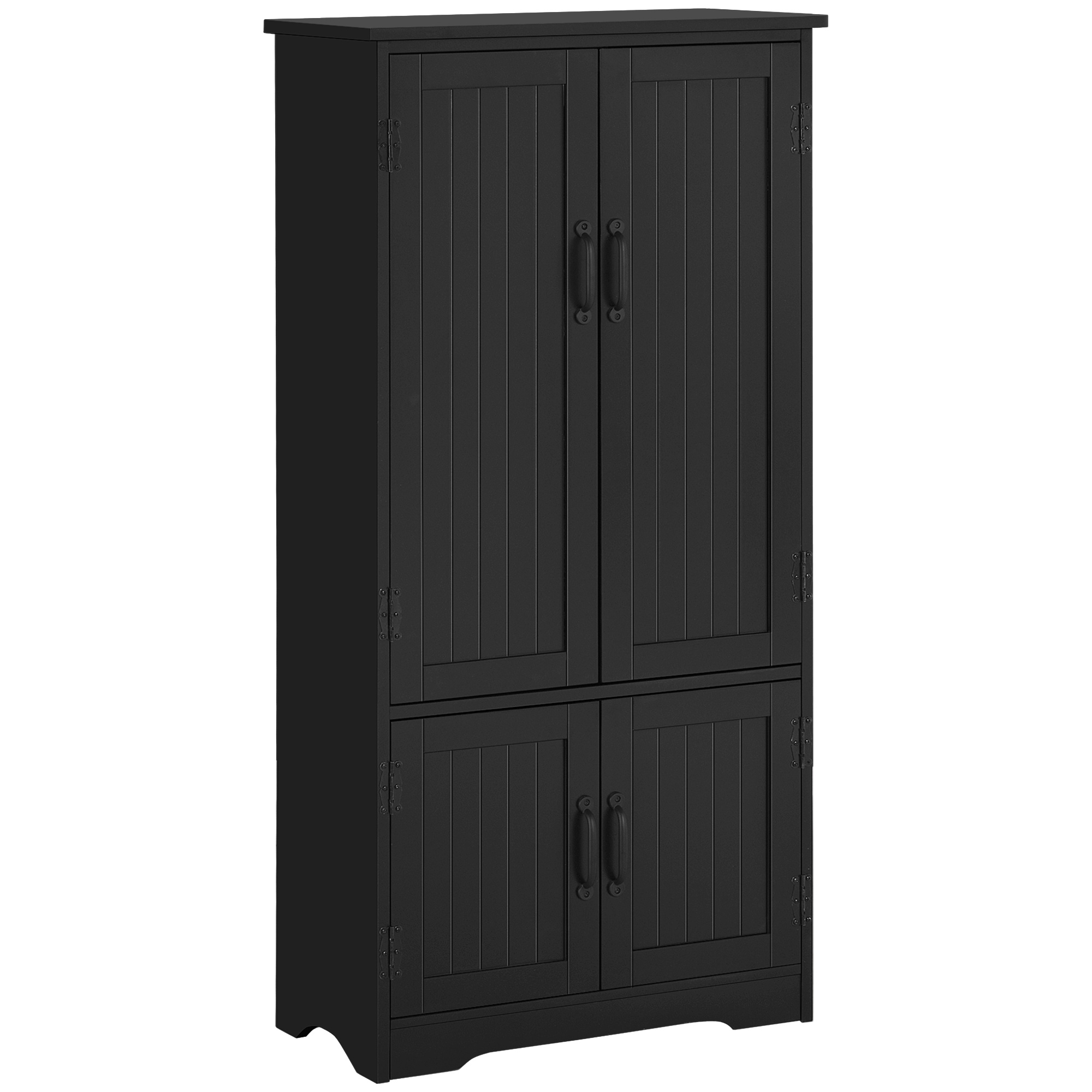 Homcom Kitchen Buffet Contemporary Kitchen Cabinet Multi-storage 2 Doors 3 Shelves Mdf Particle Board Black