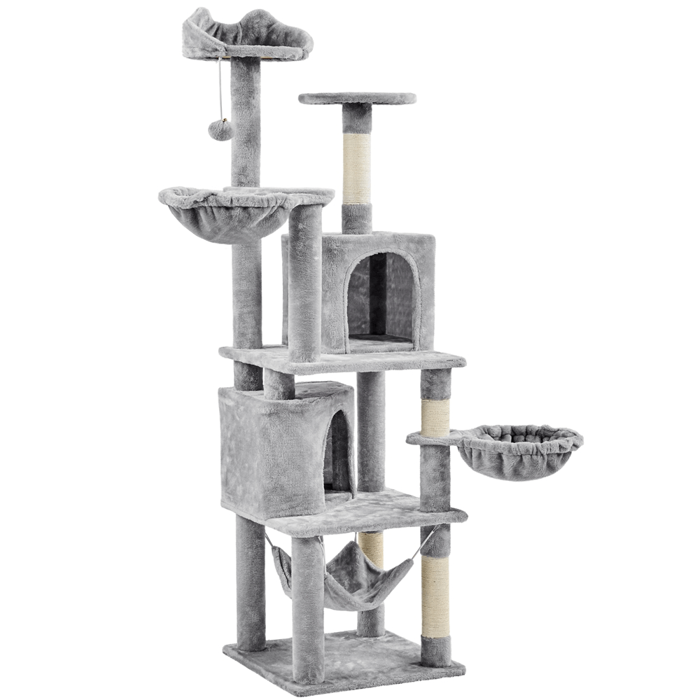 

Yaheetech Sturdy Cat Tree Cat Furniture With 2 & 2 Caves & 1 & 2 Baskets & Sisal Rope & Removable Plush Ball Cat Cat Scratching Post For Kittens/house Tiger