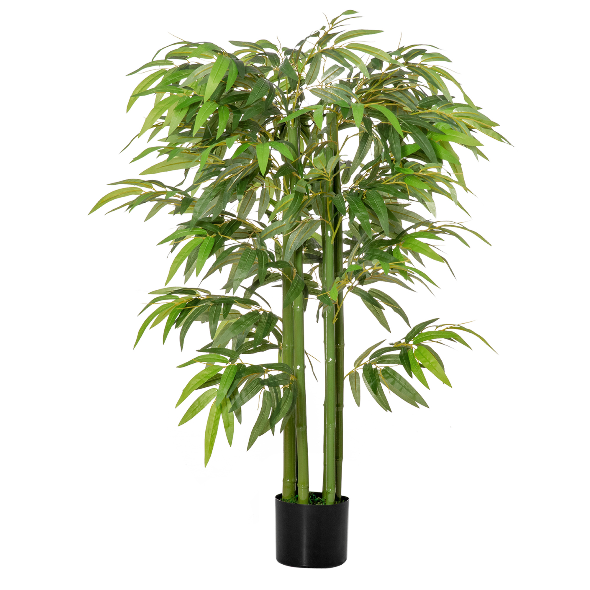 TEMU Homcom Artificial Bamboo 140 Cm With Pot And Realistic Stems Synthetic Tree For Indoor Home Office Decoration Outdoor Green