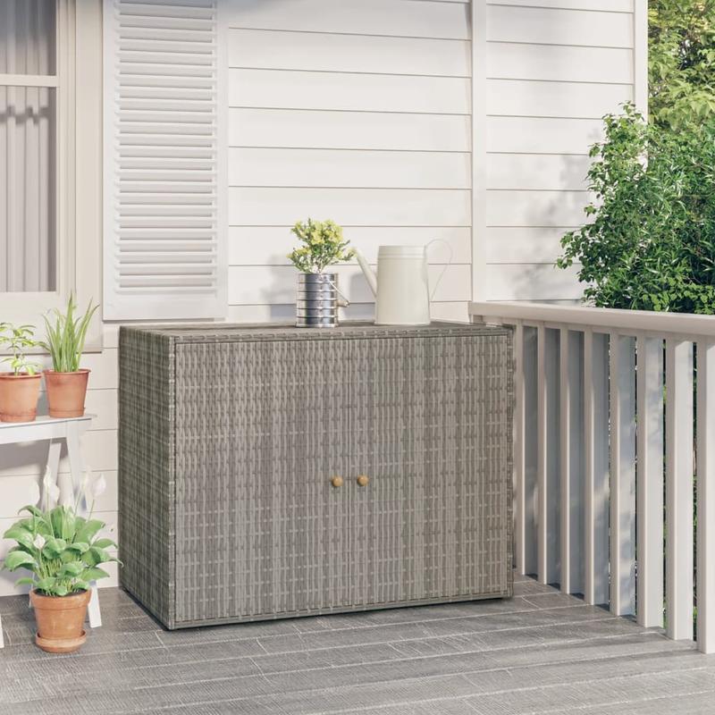 

Grey Garden Storage Cabinet 100x55.5x80cm Polyrattan