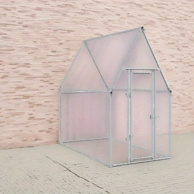 TEMU Chicken Cage Silver 200x100x190 Cm Galvanized Steel