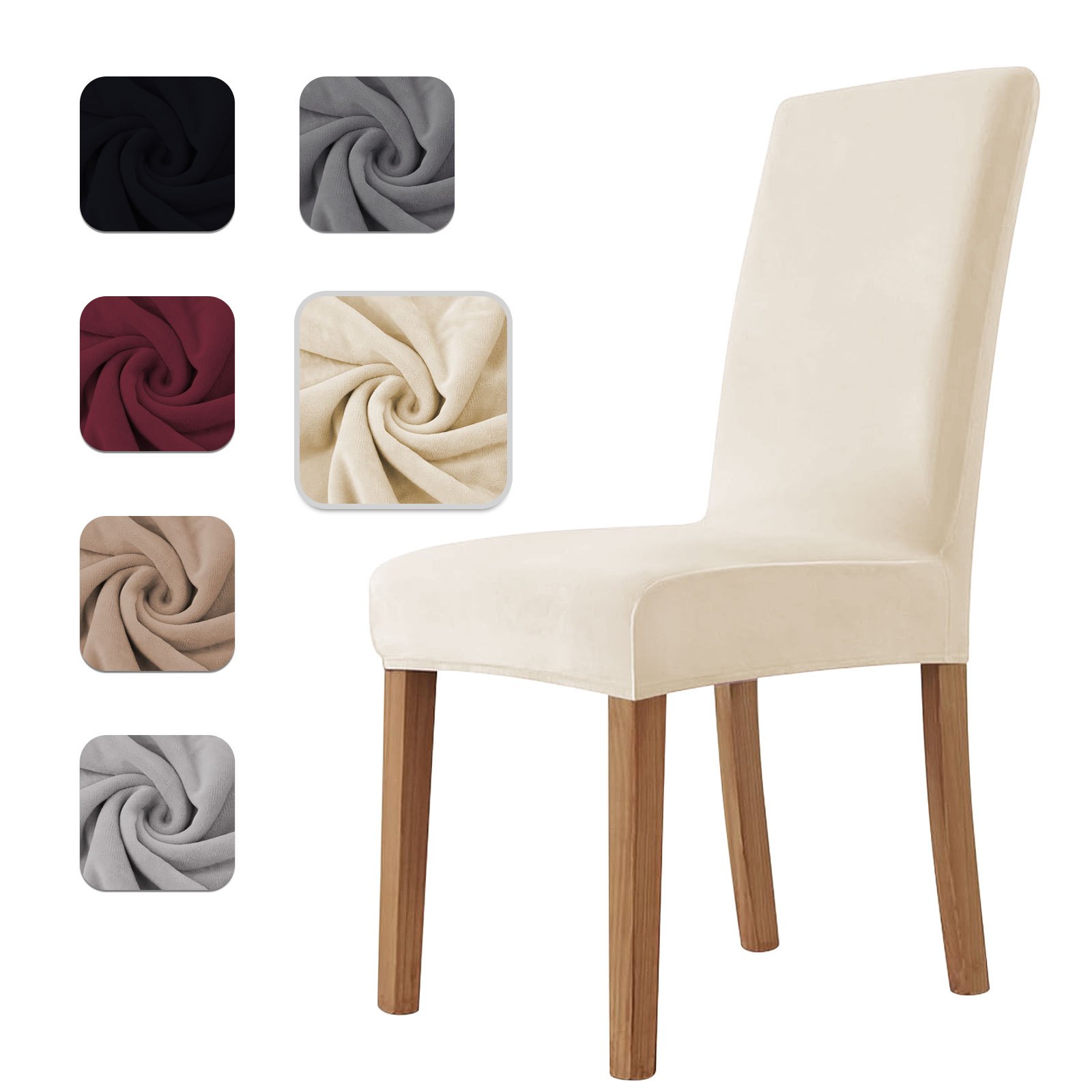 

Stretch Chair Covers With Backrest 4-6 Pieces, Super Soft And Velvet, Universal For Kitchen And Living Room, Anti-scratch And Comfortable