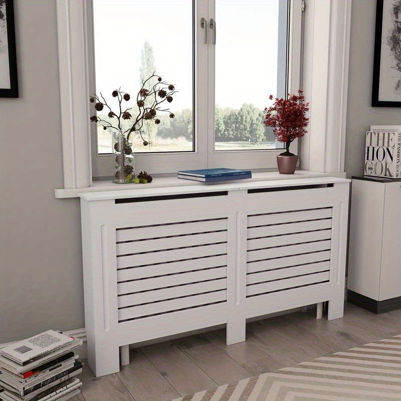 TEMU Radiator Cover White 152x19x81, 5 Cm