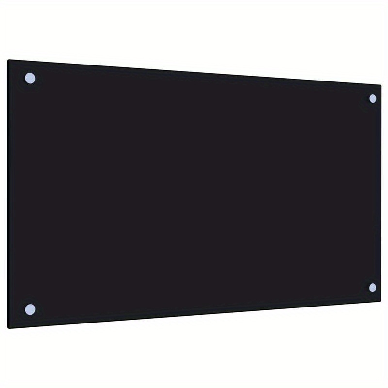 TEMU Kitchen Back Wall Black 70x40 Cm, Made Of Tempered Glass, Serves As A Reliable Splashback.