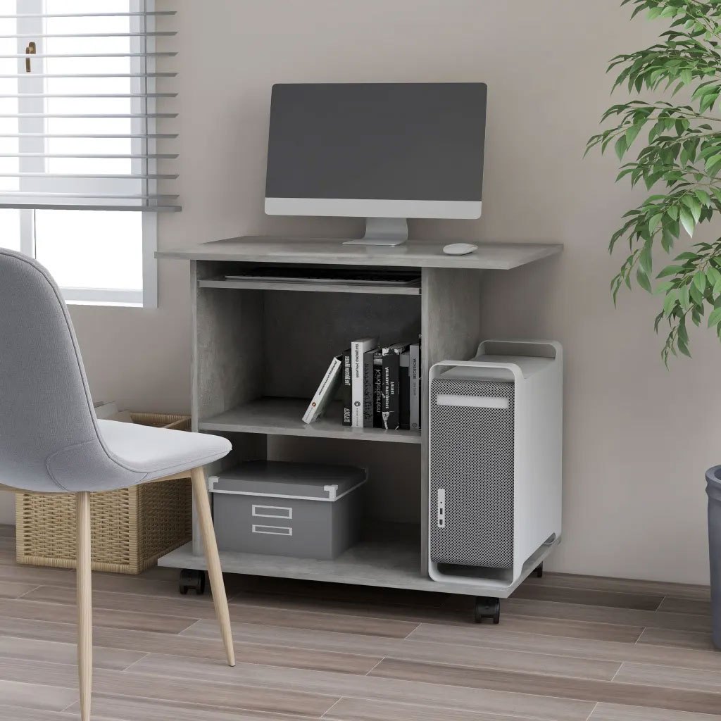 TEMU Desk Concrete Grey 80x50x75 Cm Wood