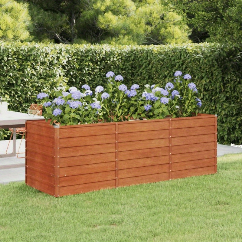 

Rusty Raised Bed 240x80x77 Cm Corten Steel