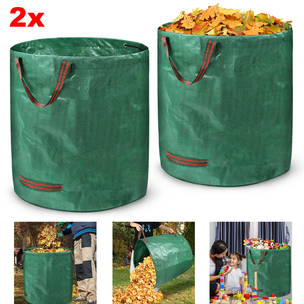 

Garden Waste Bag Garden Leaf Bag 272l 150g/m Double Bottom Uv Waterproof Self Standing Folding Reusable Suitable For Leaf Litter Garden Waste