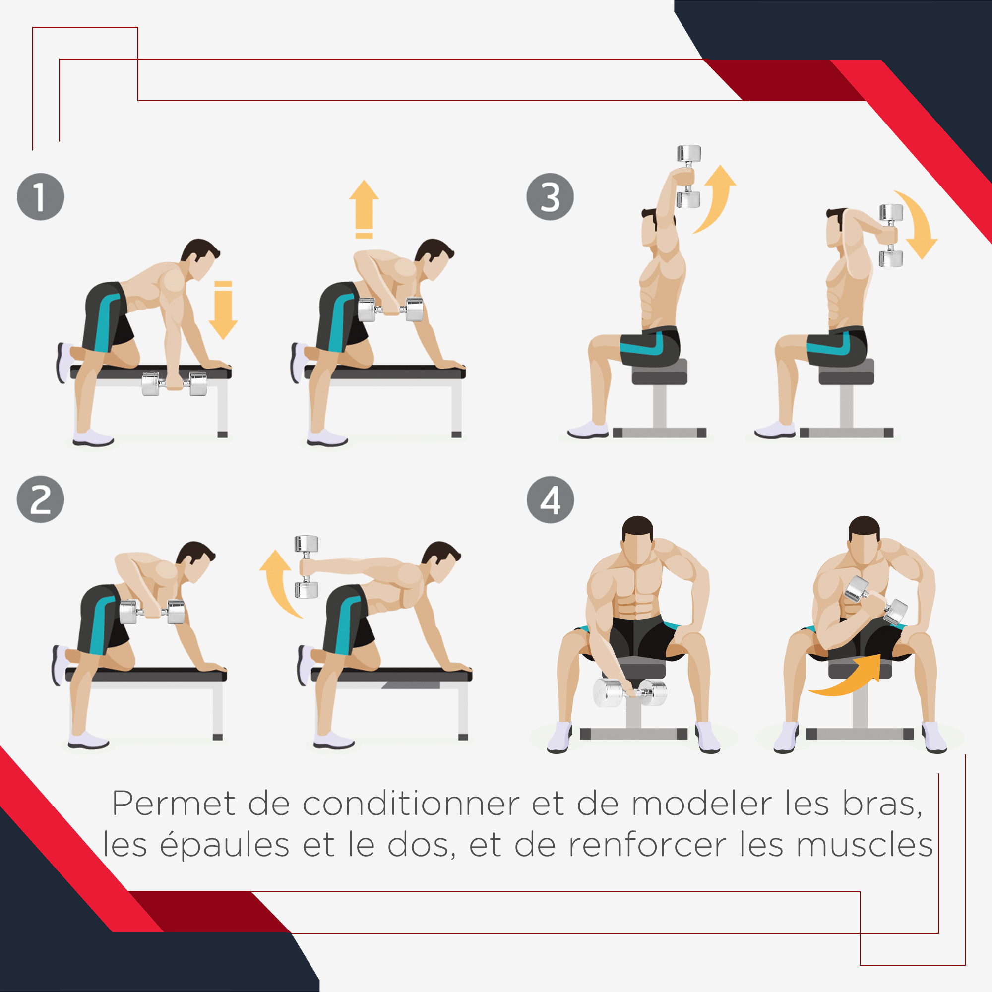 HOMCOM Hexagonal Short Dumbbell Set Total 16 Kg - Muscle Training & Weightlifting - Black Rubber Metal Visit the HOMCOM Store