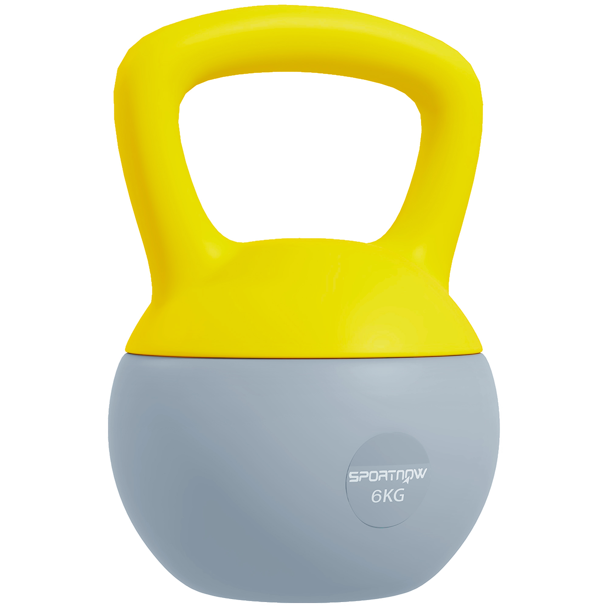 TEMU SPORTNOW Kettlebell 6kg haltère avec poignée antidérapante pour fitness musculation cardio, et jaune