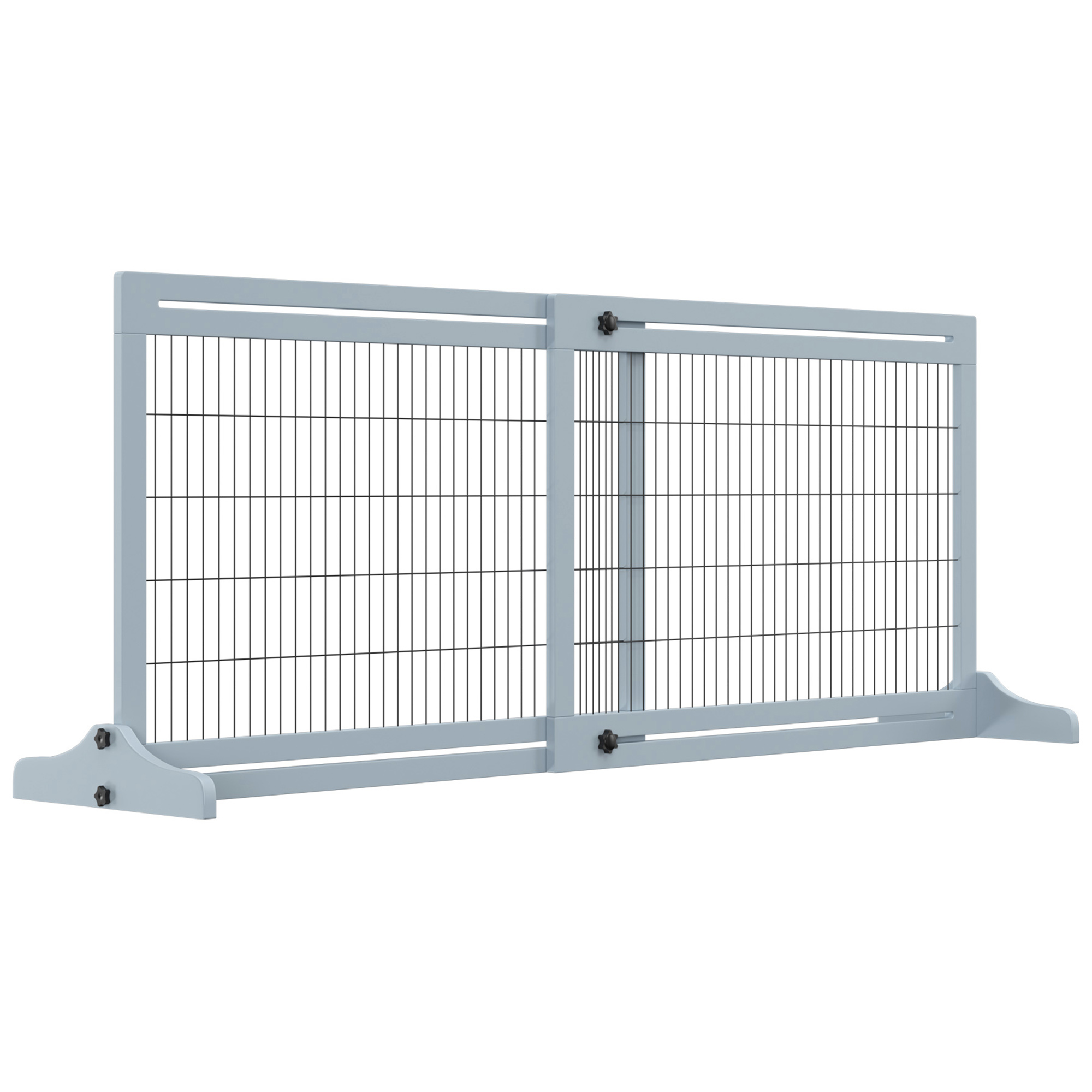 TEMU PawHut Barrière de sécurité pour chien extensible barrière de sécurité autoportante pour animaux longueur réglable 104-183 x 36 cm pin bleu