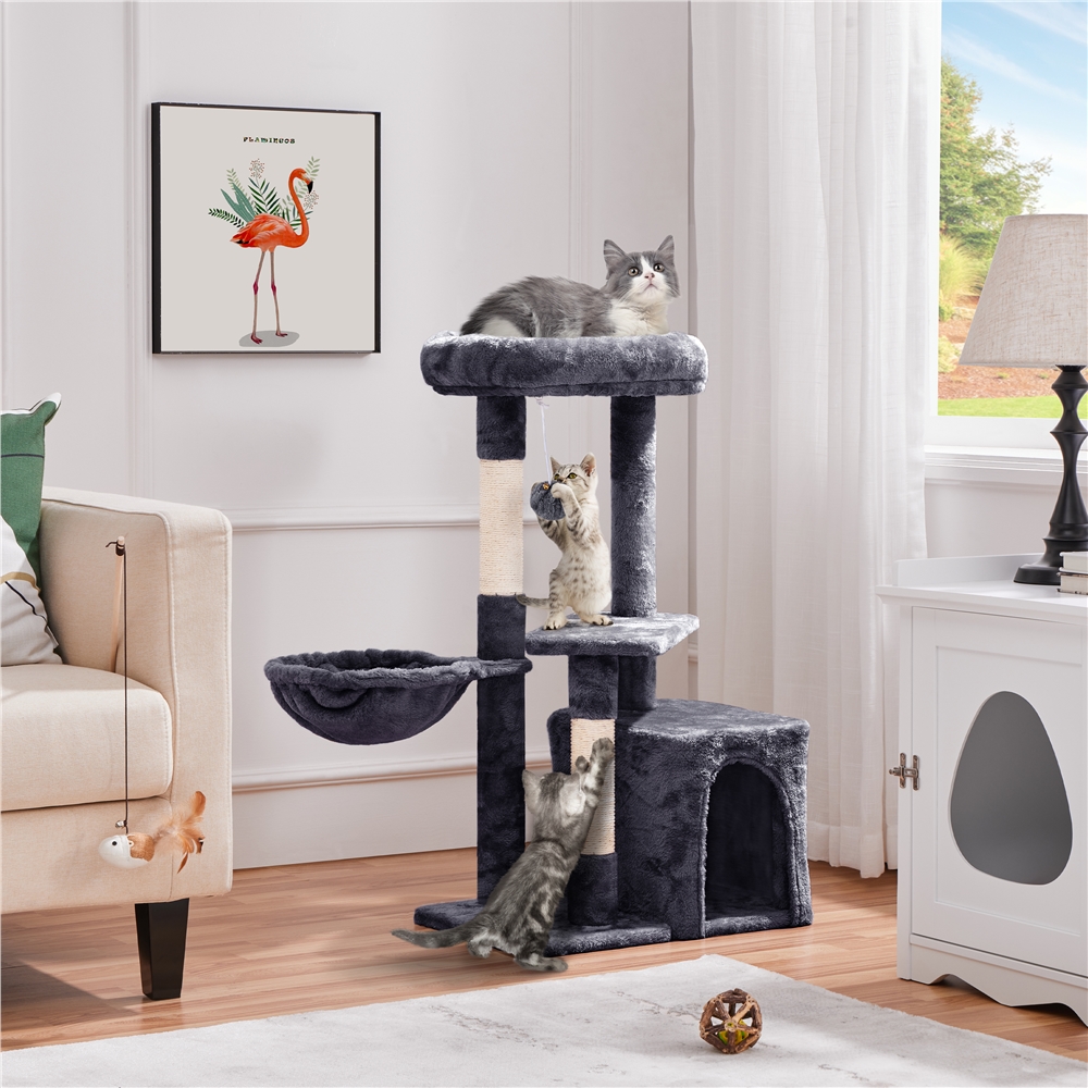 

Scratching Tree Cat Tree With Viewing Platform 87 Cm Climbing Tree Lying Platform Sisal Trunks