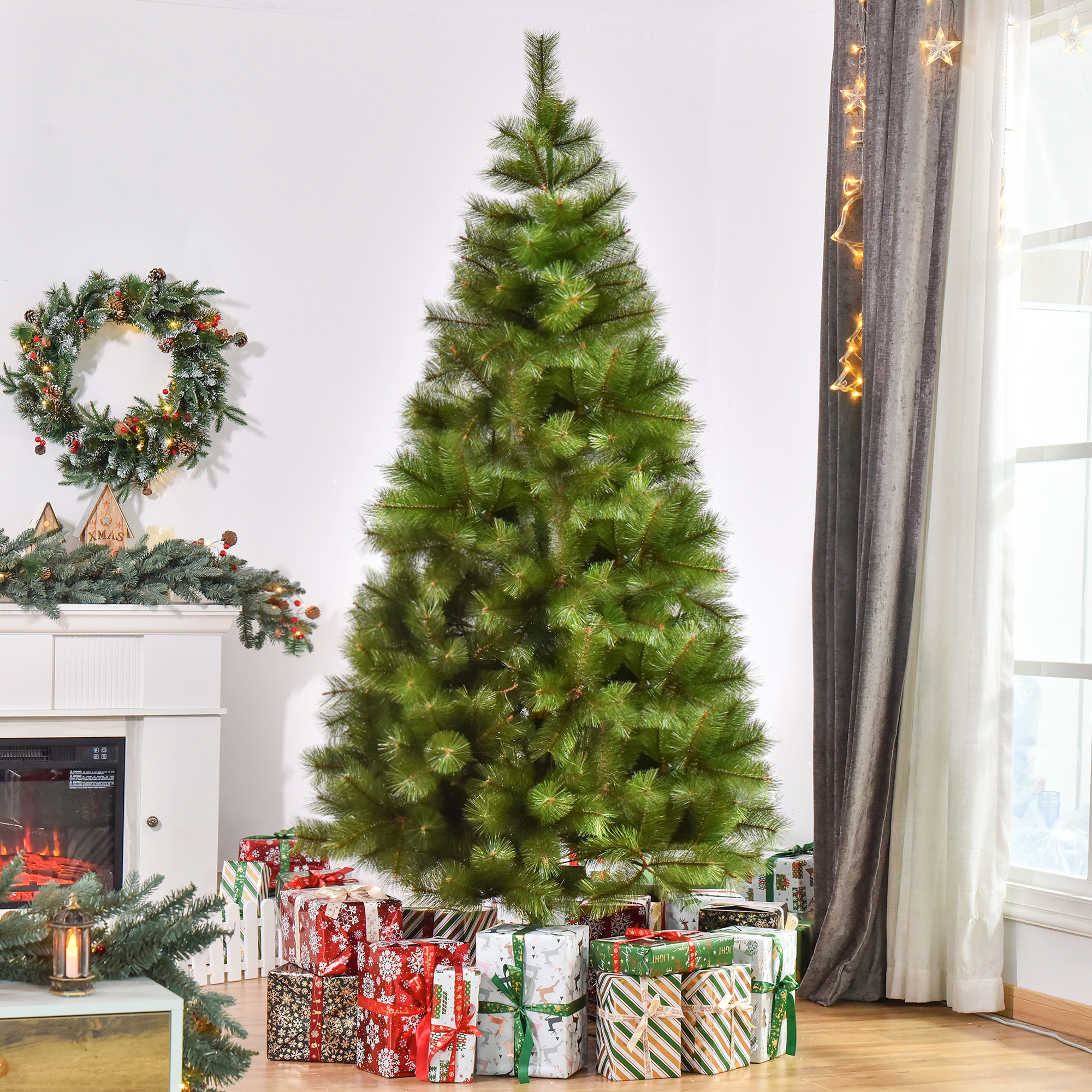 Artificial Christmas Tree 210 Cm, With 505 Tips, Christmas Decoration Including Metal Stand For Indoor Use