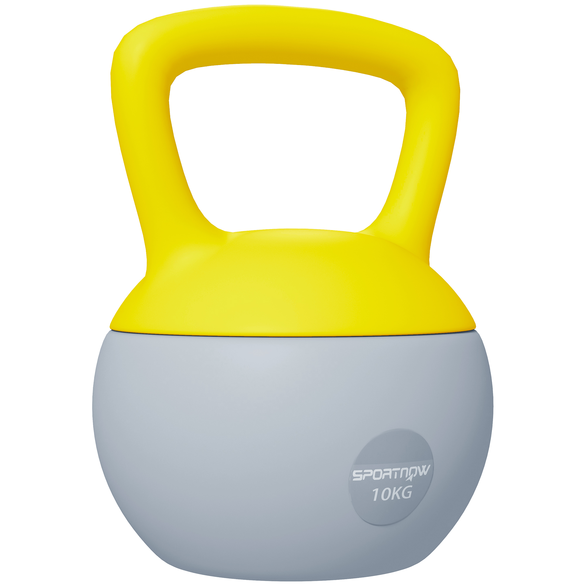TEMU SPORTNOW Kettlebell 10kg haltère avec poignée antidérapante pour fitness musculation , et jaune