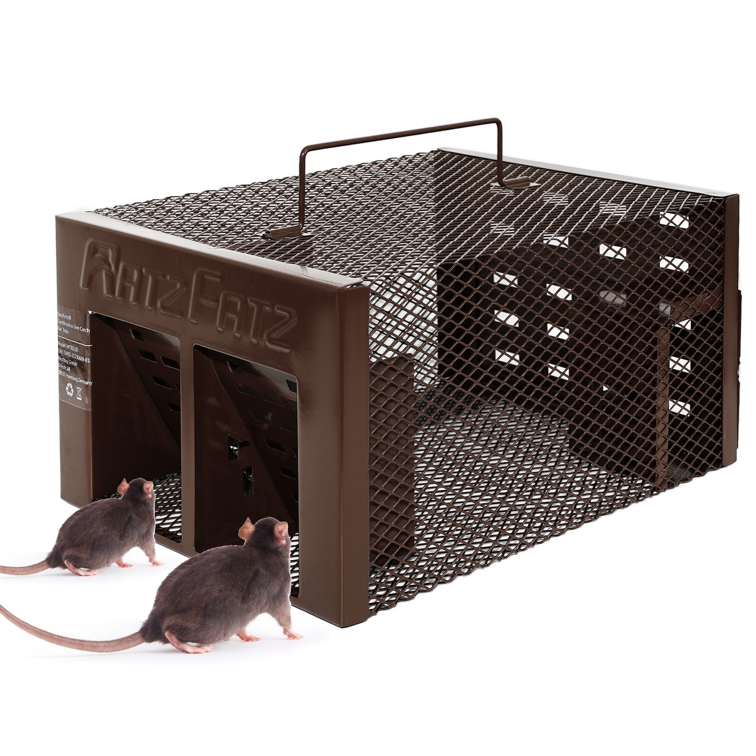 

Ratzfatz Live Trap , With Double Door, Made Of Steel And Iron, 302215cm, For , , Guinea Pigs, Mice, Rats