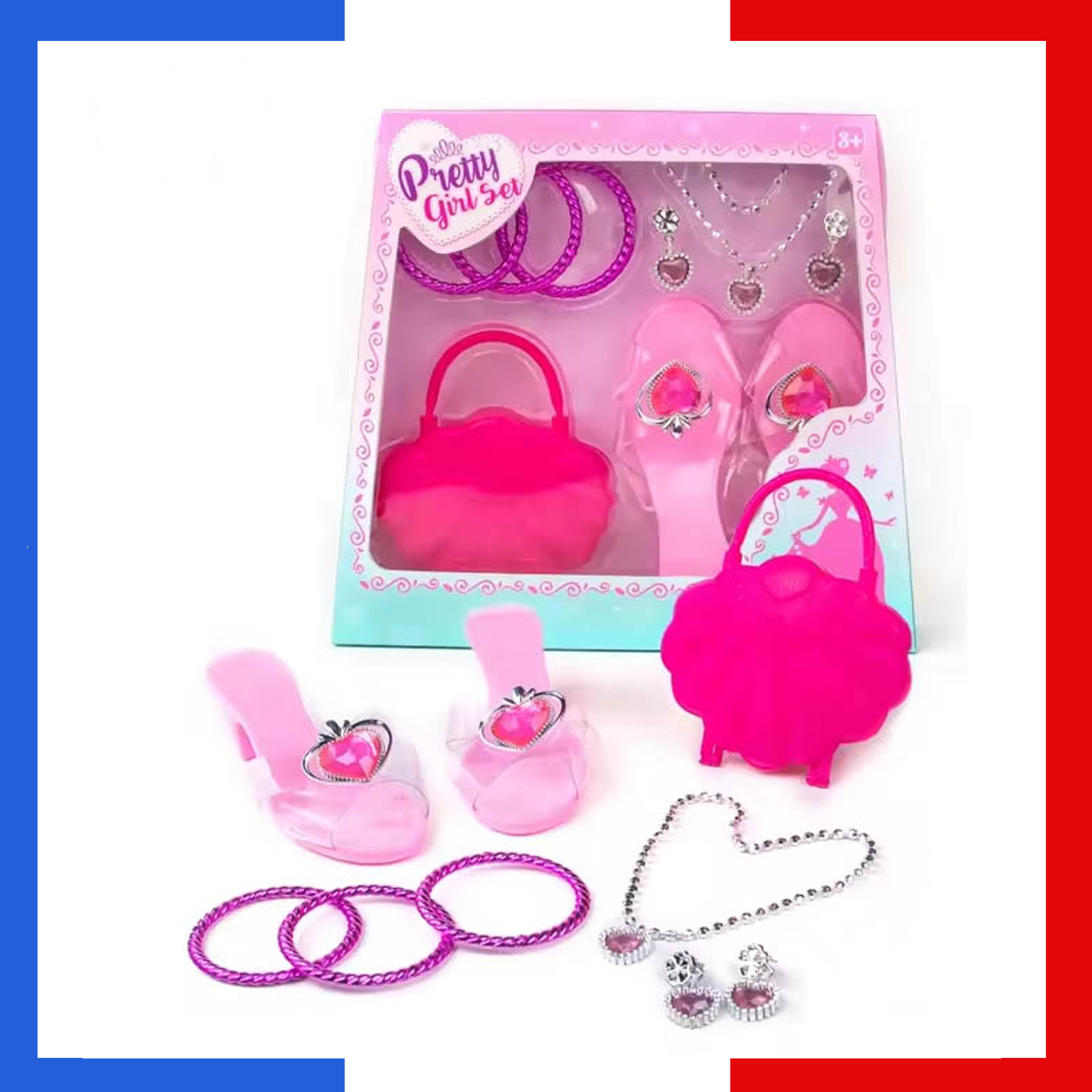 

Pack accessoires mode pour enfant chaussures collier sac et bracelets princesse