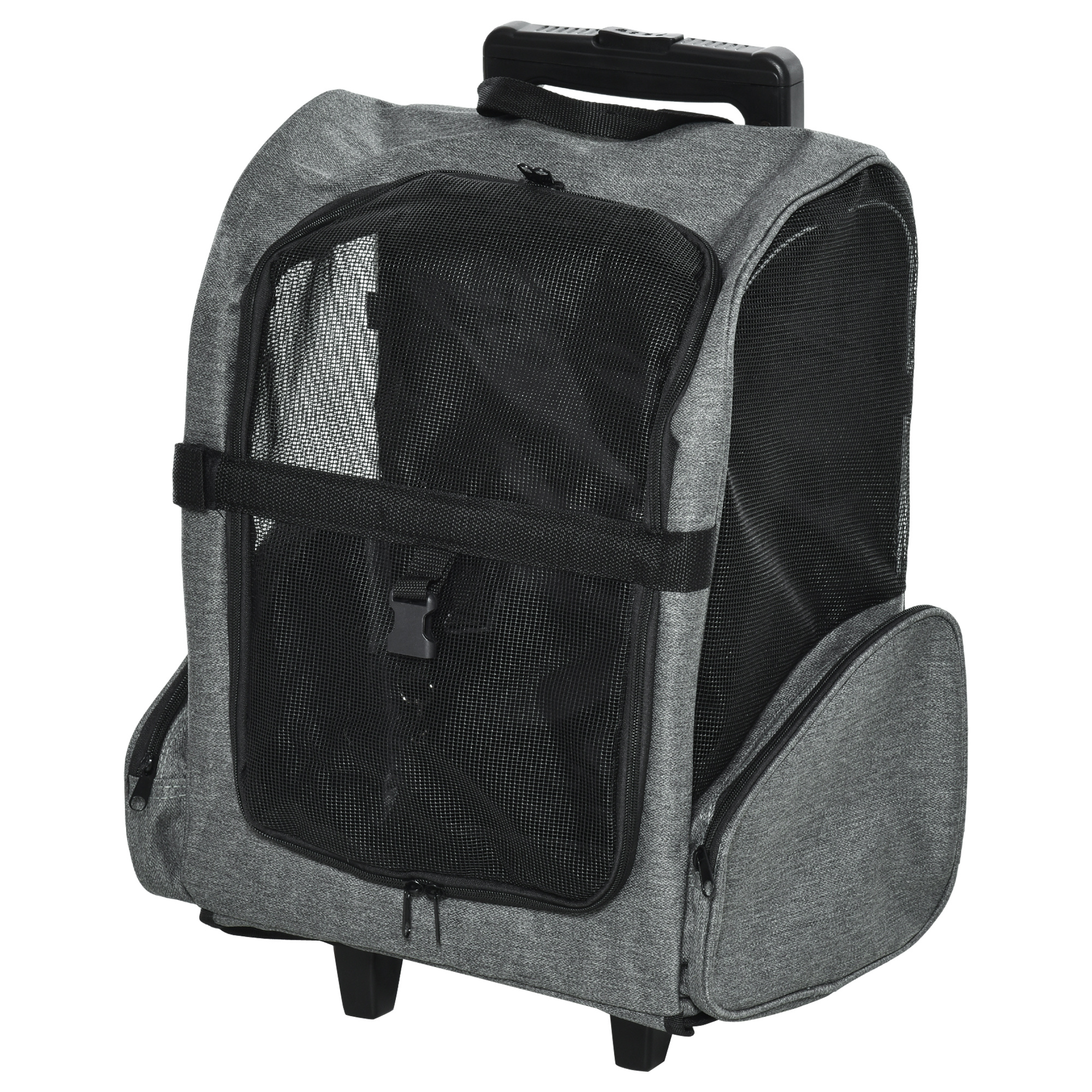 TEMU PawHut Trolley Chariot Sac à Dos Sac de Transport à roulettes pour Chien Chat